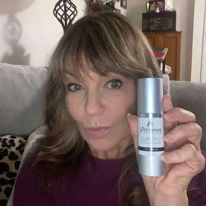 Customer holding a skincare product