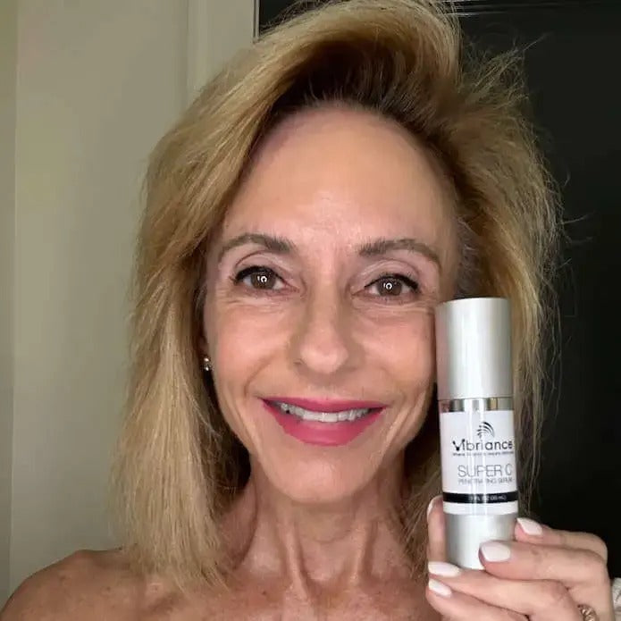 Customer holding a skincare product
