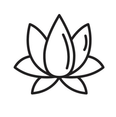 Lotus flower outline icon